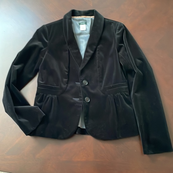J. Crew Velvet Blazer - black, size 2 - Picture 6 of 7
